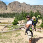 Dad and Tory hiking in the Uintas