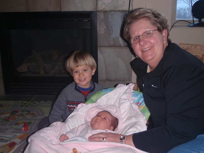 Grandma Pat with Tory and Tegan Grandma Pat - Click to view the gallery