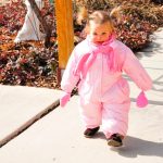 Tegan gets around in her super suit, just barely.