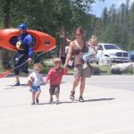 Heather graciously watches the kids as we go float. Heather graciously watches the kids as we go float.