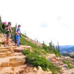 Marcus, Kari, Tory, and Tegan look out over the Uintas.
