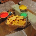 The pre-mess setup. Those wax paper pieces look a little small... The pre-mess setup. Those wax paper pieces look a little small...