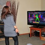 Tracy Wii Zumbas. Way harder than it looks. Get those hips out Trace!