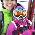 Tegan’s first ski