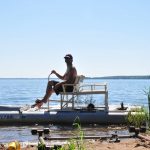 Bryan on the paddle boat