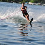 Bryan trying to ski