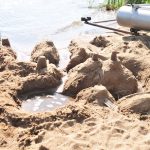 Massive sand castle on Battle Lake