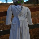 A green eyed bathrobe one