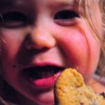 Tegan up close with cookie