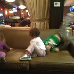 Couch shenanigans. Where Tory breaks a plate.