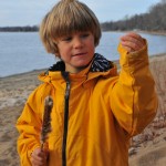 Tory discovers cattails. So did all of our clothes.