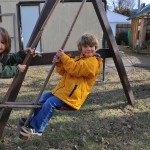 Seesaw... horse... swingset thing.