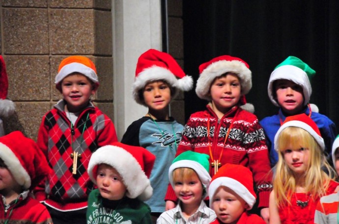 Kindergarten Christmas program.