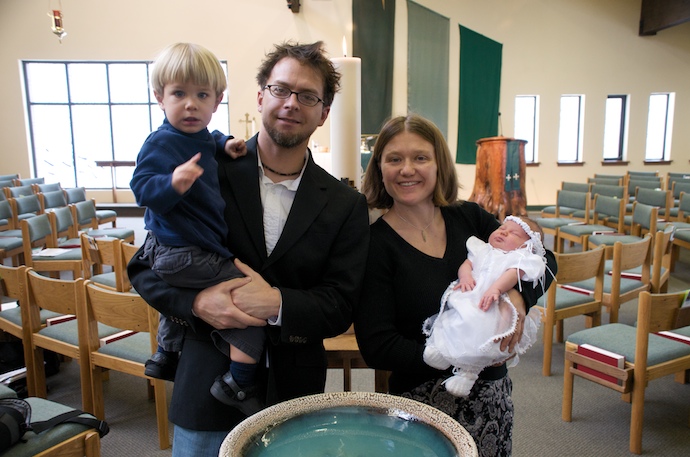 Tegan gets baptized